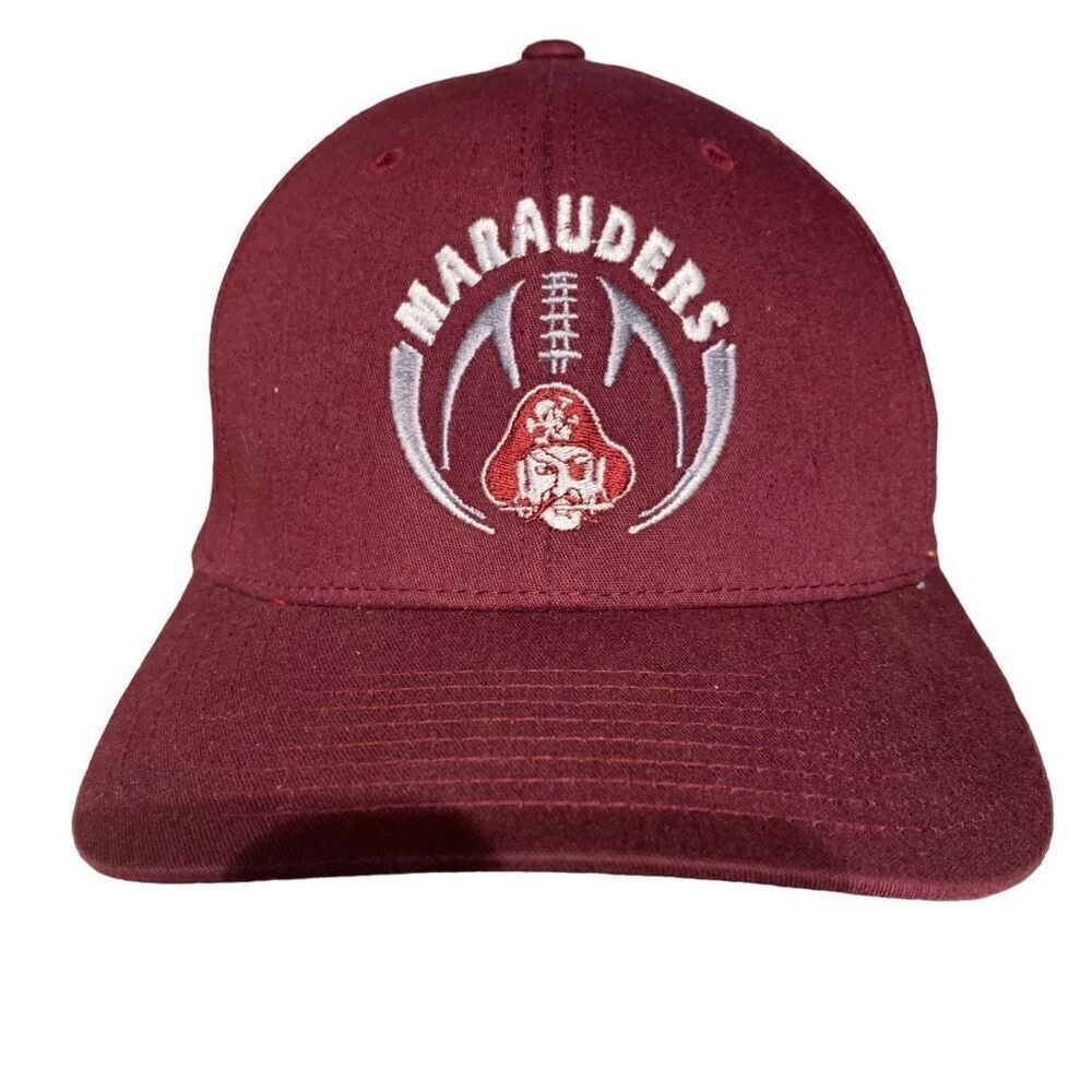 Marauders Port Authority SnapBack Cap‎ Maroon Adjustable L/XL EUC